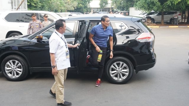 Sandiaga Uno Tiba di RSPAD untuk Medical Check Up (Foto: Irfan Adi)