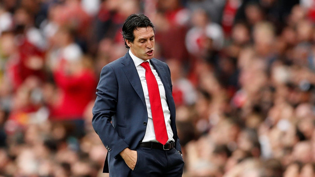 Pelatih Arsenal, Unai Emery (Foto: Reuters/John Sibley)