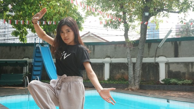 Gita Arifin, pemeran film 'Wiro Sableng' (13/08/2018). (Foto: Abil Achmad Akbar/kumparan)