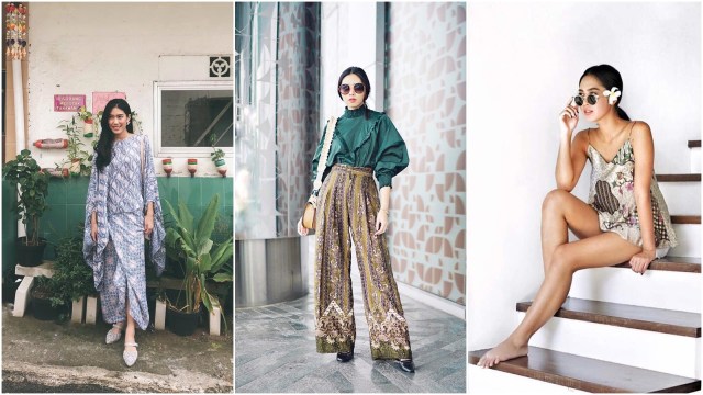 Modisnya selebgram dengan kain tradisional (Foto: Dok. Alika Islamadina, Olivia Lazuardy, dan Elizabeth Rahajeng)