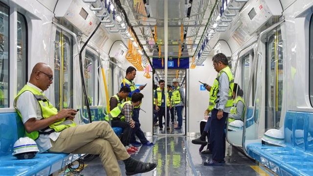Uji coba kereta MRT Jakarta (Foto: MRT Jakarta)