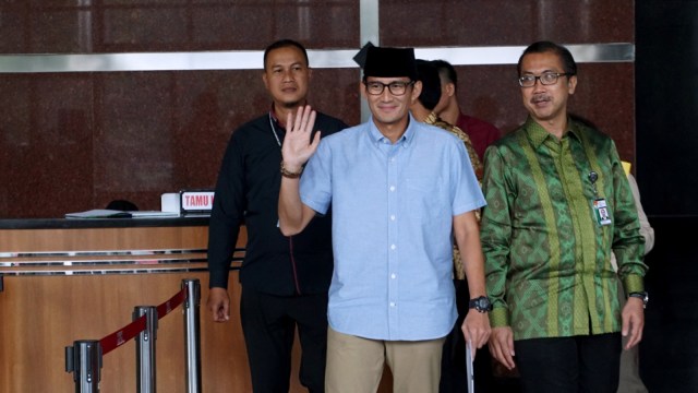 Laporan LHKPN Sandiaga Uno di KPK, Selasa (14/8). (Foto: Fanny Kusumawardhani/kumparan)