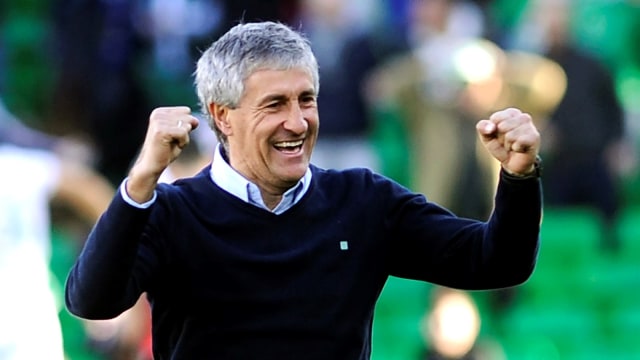 Pelatih Real Betis, Quique Setien. (Foto: AFP/Cristina Quicler)