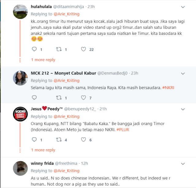 Cuitan Komika Arie Kriting tentang Melanesian Tuai Simpati Netizen (3)