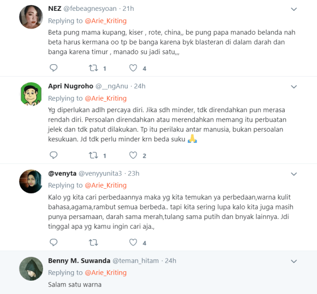 Cuitan Komika Arie Kriting tentang Melanesian Tuai Simpati Netizen (4)