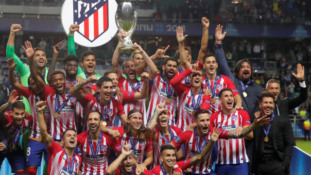 Atletico Madrid juara Piala Super Eropa 2018. (Foto: REUTERS/Maxim Shemetov)