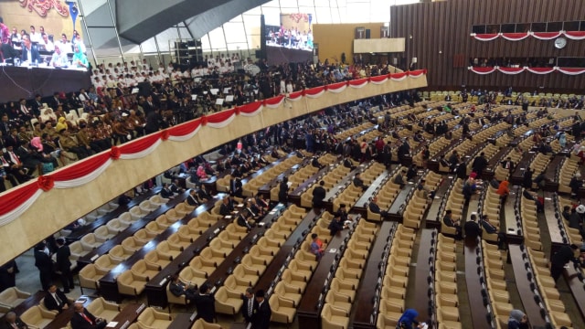 Suasana dalam ruangan Sidang Tahunan DPR RI, Kamis (16/8/2018). (Foto: Fahrian Saleh/kumparan)