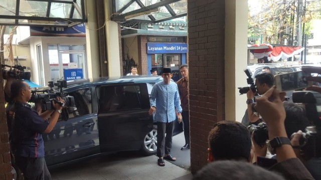Sandiaga Uno tiba di Kantor PBNU, Jakarta (16/8/18). (Foto: Maulana Ramadhan/kumparan)
