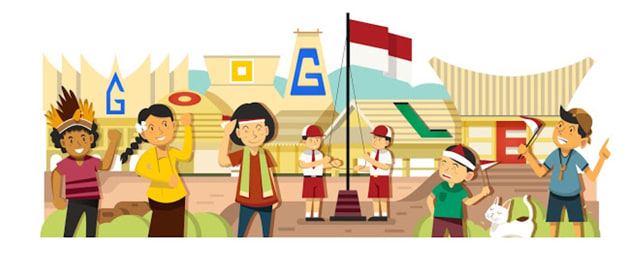 Google Doodle 17 Agustus 2014. (Foto: Google)