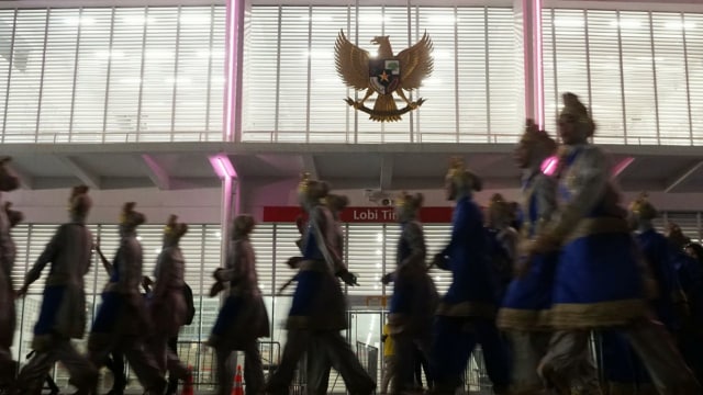 Para penampil yang mengisi acara pembukaan Asian Games 2018. (Foto: Kumparan/ Nugroho Sejati)