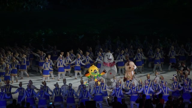 Maskot Asian Games 2018. (Foto: Fanny Kusumawardhani/kumparan)