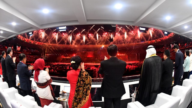 Jokowi pada acara opening ceremony Asian Games 2018. (Foto: dok. Biro Pers Setpres)
