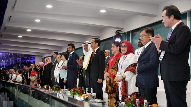 Jokowi pada acara opening ceremony Asian Games 2018. (Foto: dok. Biro Pers Setpres)