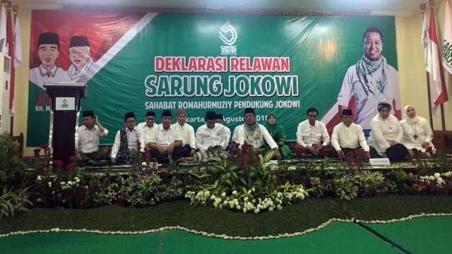 Deklarasi Sarung Jokowi di Rumah Joang 45 (Foto: Ferry/kumparan)