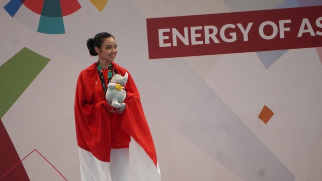 Atlet Wushu Indonesia, Lindswell Kwok. (Foto: Fanny Kusumawardhani/kumparan)