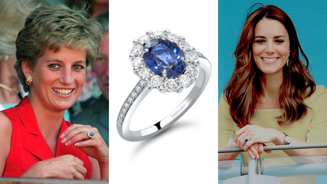 Cincin Putri Diana dan Kate Middleton (Foto: Dok. Garrard, Princess Diana Forever, Kate Middleton Photos )