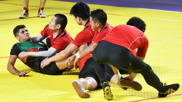 Cabor kabaddi di Asian Games 2018 (Foto: Syaiful Arif/Antara)