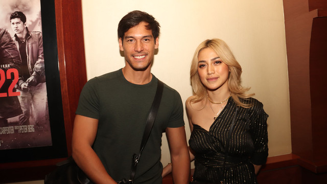 Pasangan Kekasih Richard Kyle dan Jessica Iskandar, usai nobar film 'Mile 22' di Plaza Senayan, Jakarta Pusat, Senin (20/8). (Foto: Munady/kumparan)