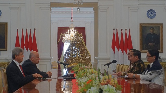 Jokowi Terima Delegasi Ketua Komite Olympic Palestina. (Foto: Yudhistira Amran Saleh/kumparan)