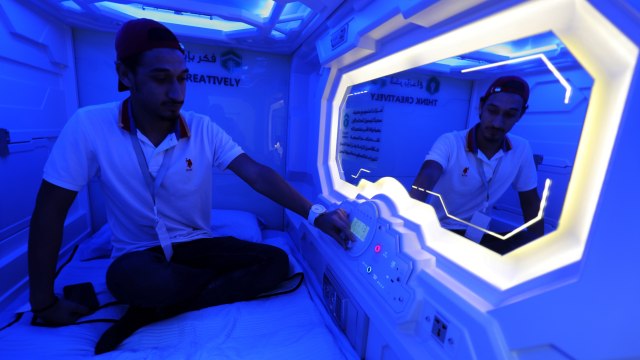 Hotel Kapsul untuk Haji (Foto: AFP/Ahmad Al-Rubaye)