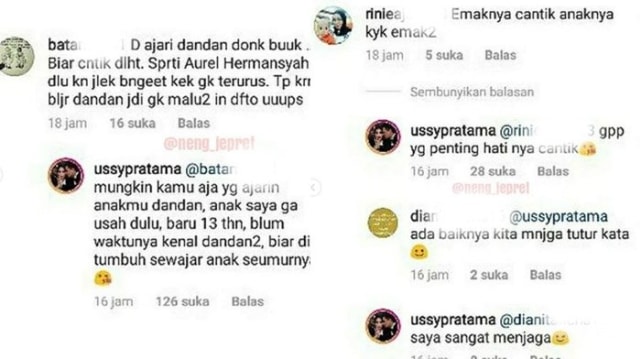 Anaknya Dibanding-bandingkan dengan Aurel, Ussy Angkat Bicara (2)