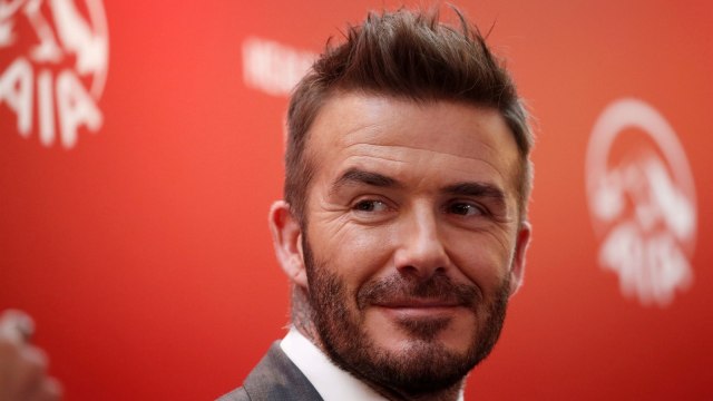 David Beckham ketika berada di Jakarta. (Foto: Reuters/Beawiharta)