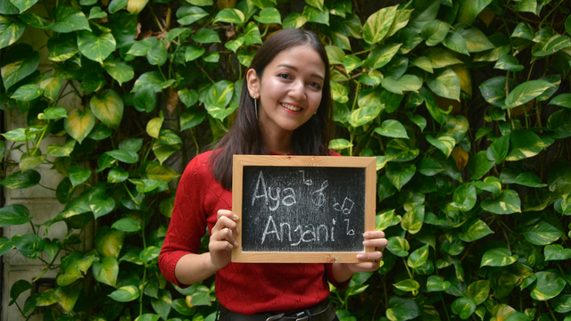 Penyanyi Aya Anjani di kumparan, Jakarta, Kamis (16/08/2018). Foto: Nadia K. Putri