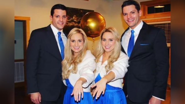 Kembar identik Brittany dan Briana Deane, bertunangan dengan kembar identik Josh dan Jeremy Salyers. (Foto: Matrigo via Twitter.)