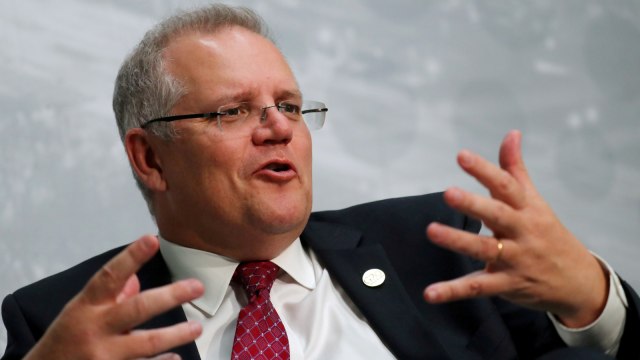 Menteri Keuangan Australia Scott Morrison terpilih jadi PM baru Australia. (Foto: Reuters/David Gray/Pool)