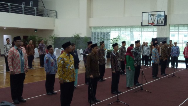 Pelantikan 14 pejabat struktural KPK oleh pimpinan KPK, Jakarta, Jumat (24/08/2018). (Foto: Aprilandika Pratama/kumparan)