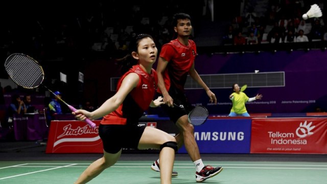 Ricky/Debby di Asian Games 2018. (Foto: ANTARA FOTO/INASGOC/	Puspa Perwitasari)
