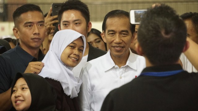 Presiden RI, Joko Widodo di acara YOTNC 2018, Balai Kartini, Jakarta. (Foto: Jamal Ramadhan/kumparan)