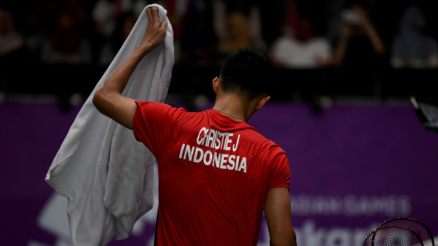 Jonatan Christie di Asian Games 2018. (Foto:  ANTARA FOTO/INASGOC/Puspa Perwitasari)