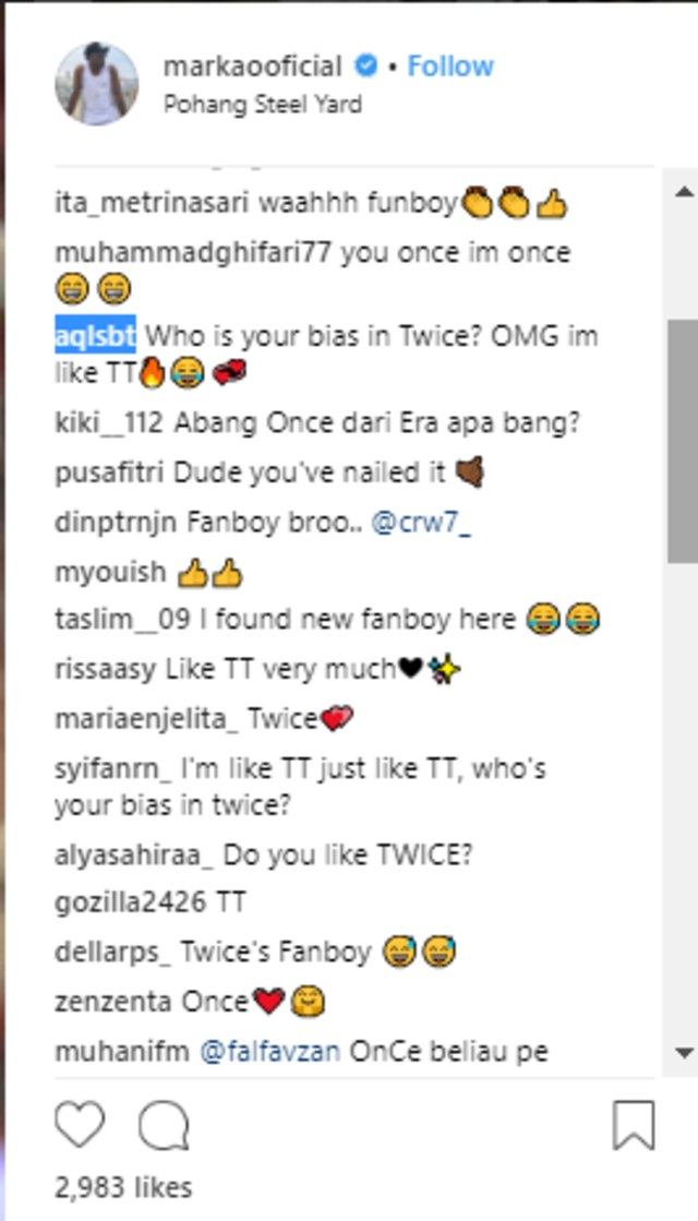Komentar di akun Instagram Marcão. (Foto: Instagram/@markaoofficial)