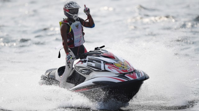 Atlet JetSki Indonesia, Aqsa Sutan Azwar. (Foto: Antara/Bram Selo Agung)