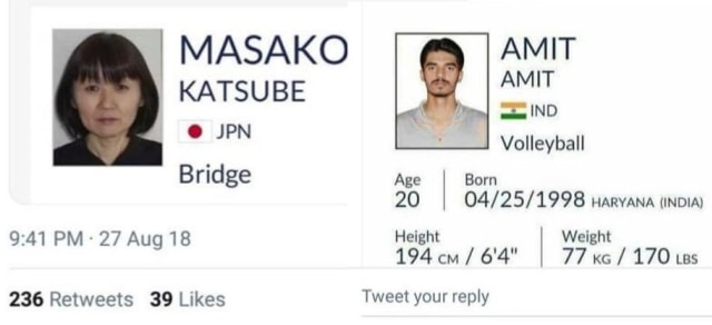 Guyonan Receh Netizen, Plesetin Nama-nama Atlet Asian Games