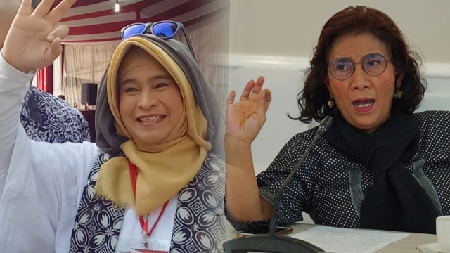 Neno Warisman dan Susi Pudjiastuti. (Foto: Marcia Audita/kumparan dan Fitra Andrianto/kumparan)