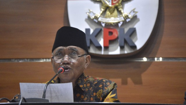 Ketua KPK, Agus Rahardjo, di Gedung KPK, Rabu (29/08/2018). (Foto: Nadia K Putri)