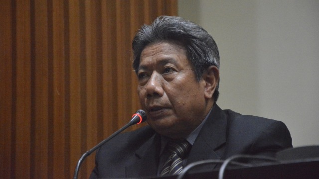 Ketua Kamar Pidana Mahkamah Agung, Suhadi di Gedung KPK, Jakarta, Rabu (29/08/2018). Foto: Nadia K Putri