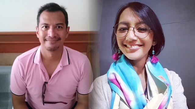 Erikar Lebang dan Nina Tamam. (Foto: Regina Kunthi Rosary/kumparan dan Instagram/@adaninanih)