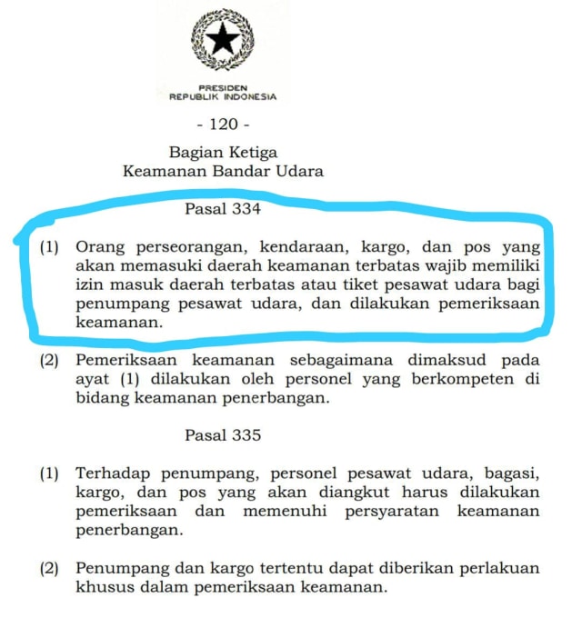 UU Nomor 1 Tahun 2009 tentang Penerbangan. (Foto: Dok. Kemenhub)