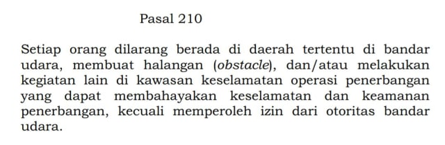 UU Nomor 1 Tahun 2009 tentang Penerbangan. (Foto: Dok. Kemenhub)