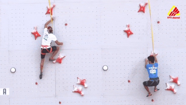Rambut Dicat Merah dengan Gaya Nyentrik Saat Lolos Kualifikasi Asian Games 2018 (Foto: FPTI Official/youtube)