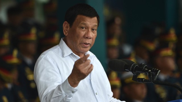 Mantan Presiden Filipina Rodrigo Duterte Foto: AFP/Ted Aljibe