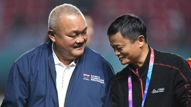 Jack Ma bertemu Gubernur Sumsel, Alex Noerdin, di Palembang. (Foto: Zabur Karuru/Antara)