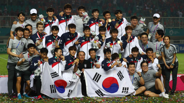 Kalahkan Jepang, Korsel rengkuh medali emas. (Foto: REUTERS/Athit Perawongmetha)