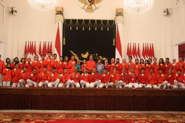 Pertemuan Presiden dan Atlet Peraih Medali Asian Games 2018 (Foto: Kemenko PMK)