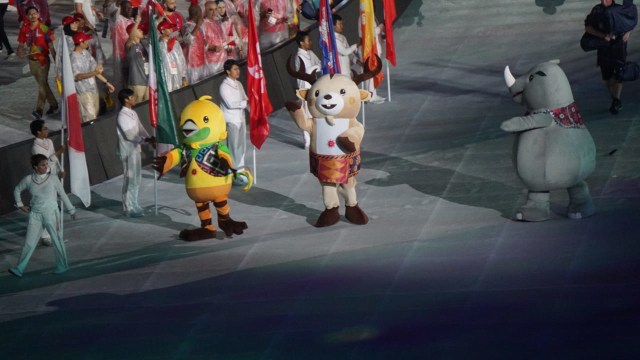 Penutupan Asian Games di GBK, Jakarta, Minggu (2/9). (Foto: Fanny Kusumawardhani/kumparan)