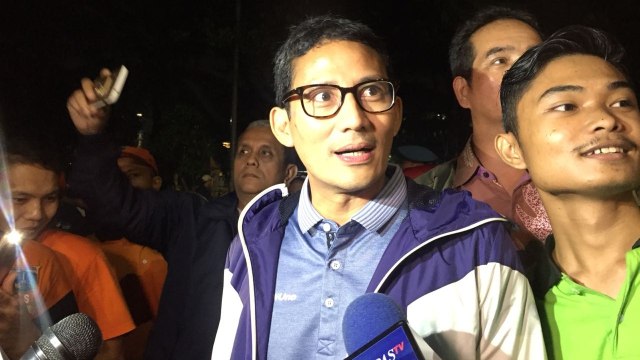 Sandiaga Uno di Taman Menteng, Minggu (2/9/18). (Foto: Reki Febrian/kumparan)