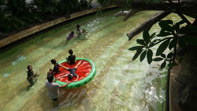 Para peserta komit up kumparan mengunjungi Atlantis Water Adventures Ancol, Minggu (2/9/18). (Foto: Irfan Adi Saputra/kumparan)
